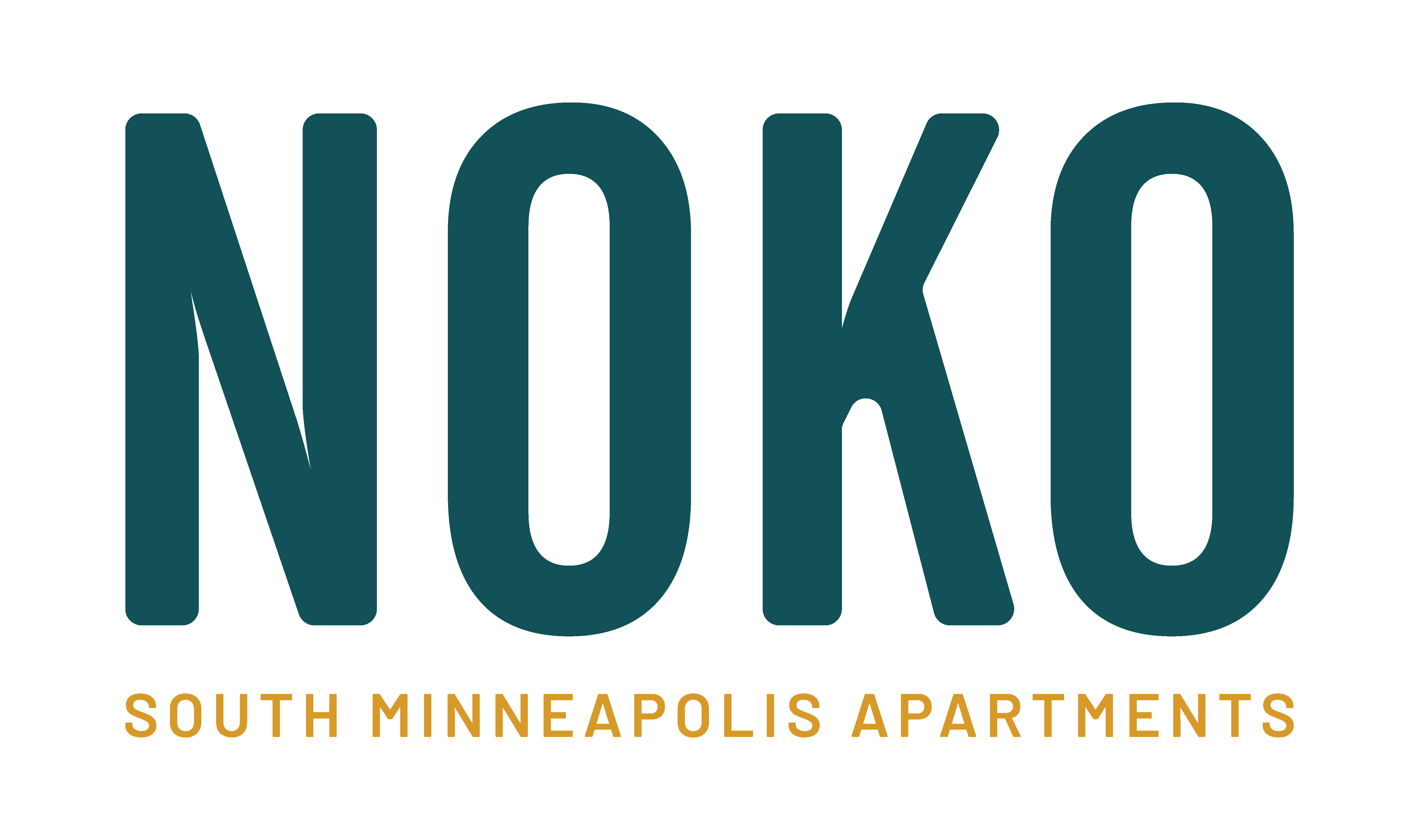 A graphic with the word "NOKO" in large letters and "South Minneapolis Apartments" in smaller letters below it.